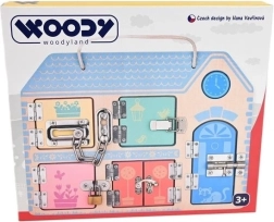 WOODYLAND Izobraževalna tabla za razvijanje spretnosti z zapahi