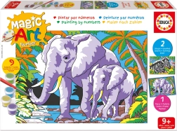 Slikanje po številkah: sloni in zebre EDUCA