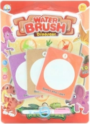 Vodno slikanje dinozavri – komplet pobarvank z vodnim čopičem