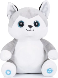 Plišasti husky z lučkami in glasbo CHIPOLINO