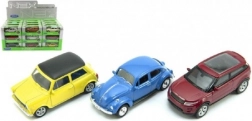 Mini kovinski avtomobilček Welly 7 cm – mešanica modelov