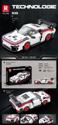 Konstrukcijski komplet športni avto bel 346 kosov