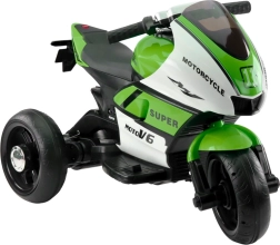 Zeleno otroško električno motorno kolo