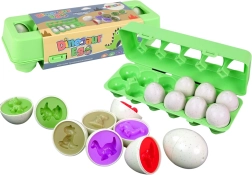 Izobraževalna dinozavrova jajca – razvrščevalnik oblik, 12 kos