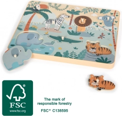 Small Foot vstavljanka z zvokom Safari