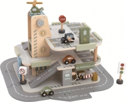 lesena garaža s cesto 2Kids Toys