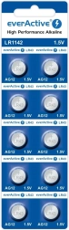 alkalinske gumbnice LR43 everActive, 10 kosov