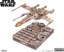 Ugears Star Wars X-Wing lovec Luke Skywalker lesena 3D mehanska sestavljanka
