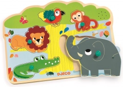 Sestavljanke z živalmi iz džungle z zvoki Djeco