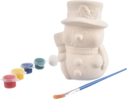 Plaster paint-your-own money box – snowman