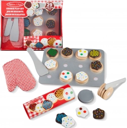 Lesena set za peko in okraševanje piškotov MELISSA & DOUG Slice & Bake, 29 delov