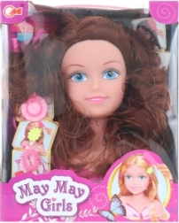 Glava za česanje brineta za otroške pričeske z dodatki