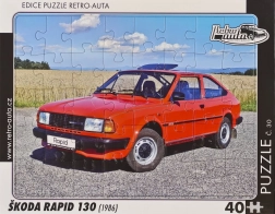 Retro avtomobili puzzle Škoda Rapid 130 (1986) 40 koščkov