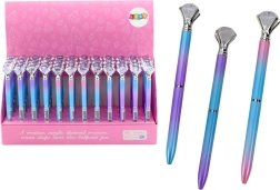 Kemični svinčnik z diamantom, moder črnilo 0,7 mm, mešanica barv