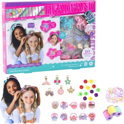 Ustvarjalni DIY komplet za izdelavo naglavnih trakov – samorogi in bleščeči okraski