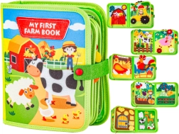 Felt activity book Happy Farm with flaps and Velcro pieces