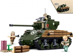Sluban Army WW2 bojni tank M4A3 Sherman sestavljanka