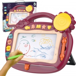 Woopie magnetna risalna tablica z zvoki in žigi, rjava