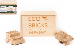 Lesena gradbena igrača 45 kos v škatlici