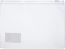 Mapa z zapiralom na zadrgo 29x21,5 cm Prozorna