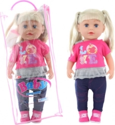 Punčka blondinka 45 cm s stekleničko