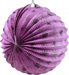 Halloween lampijon z motivom pajkov 25 cm