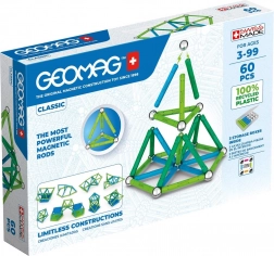 Klasične magnetne kocke Geomag Recycled, 60 kosov