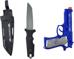 Policijski igralni set PLEJO z zvočno pištolo in nožem