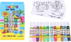 Barve za steklo set 11+1 10 ml