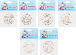 Lesena božična okrasitev 63 mm