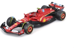 model dirkalnika formula 1 ferrari sf-24 1:43 z dirkačem carlosom sainzom v darilni škatli