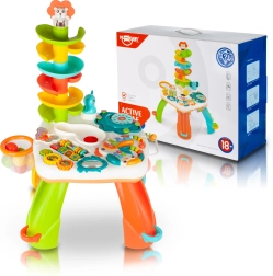 Interaktivna mizica s toboganom za otroke z lučmi in zvoki