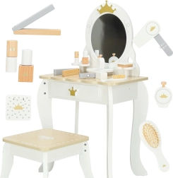 Children's wooden dressing table LULILO Bella with mirror, stool and accessories