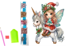 diamantno slikanje na platnu božični škrat 23 × 30 cm