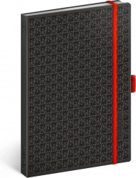 NOTIQUE črtast zvezek TERIBEAR A5, črn, 15 × 21 cm