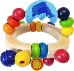 Lesena ropotulja z delfinom