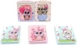 Žepno ogledalce z motivom sovi