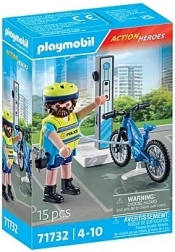 Action Heroes policijska kolesarska patrulja z e-kolesom PLAYMOBIL