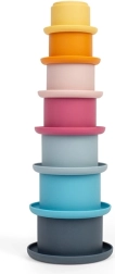 zložljive silikonske skodelice Bigjigs Toys – 7-delni komplet za kopel, pesek in vrt