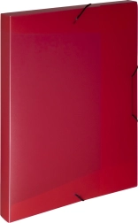 Plastična škatla z elastiko A4, rdeča