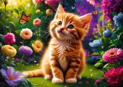 Sestavljanka 500 kosov ljubka mucka Trefl