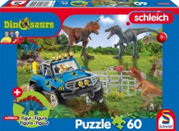 Sestavljanka SCHMIDT SCHLEICH prazgodovski velikani, 60 koščkov + figurica