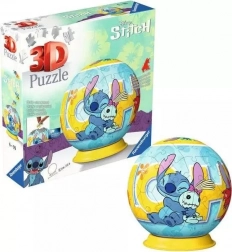 3D sestavljanka krogla DISNEY Stitch 72 koščkov na podstavku