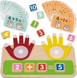 Tooky Toy lesena izobraževalna igrača za učenje štetja na prste