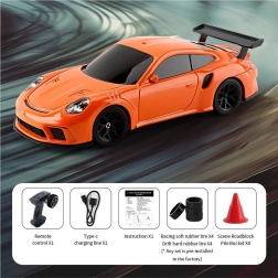 1:43 Drift RC Car Orange with Accessories