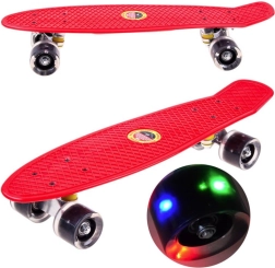 Skateboard Fiszka z LED kolesi