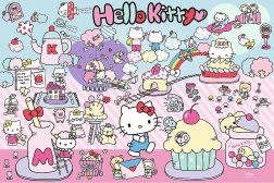 Sestavljanka Odkrij svet Hello Kitty 300 koščkov