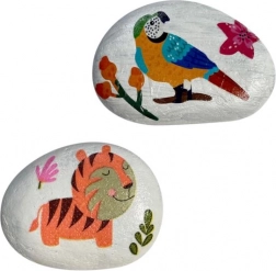 Arto okraševanje kamnov z servietno tehniko