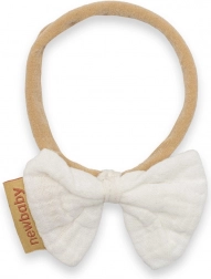 naglavni trak za dojenčke new baby bel iz muslina