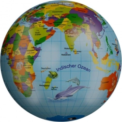 Športna žoga z motivom globusa 23 cm